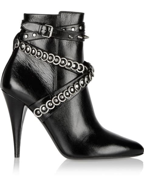 Halle Embellished Leather Ankle Boot 